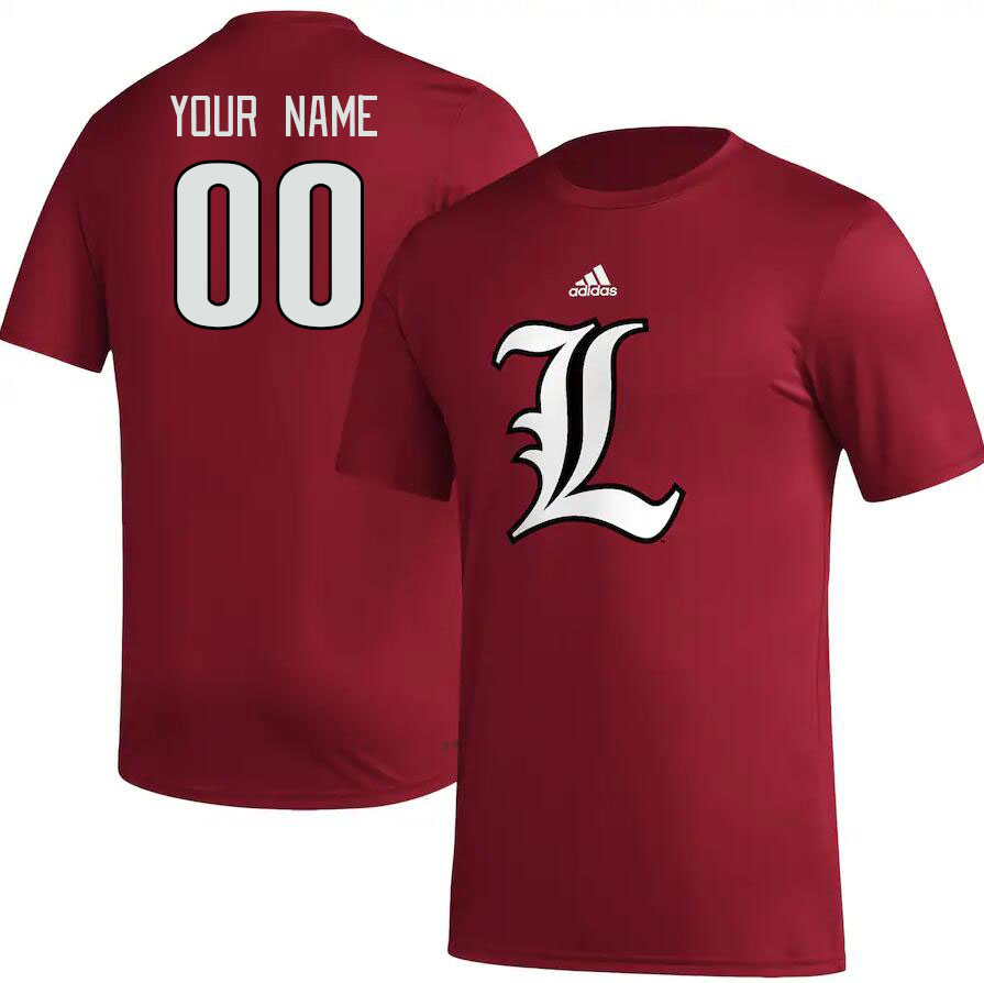 Custom Louisville Cardinals Name And Number College Tshirt-Red